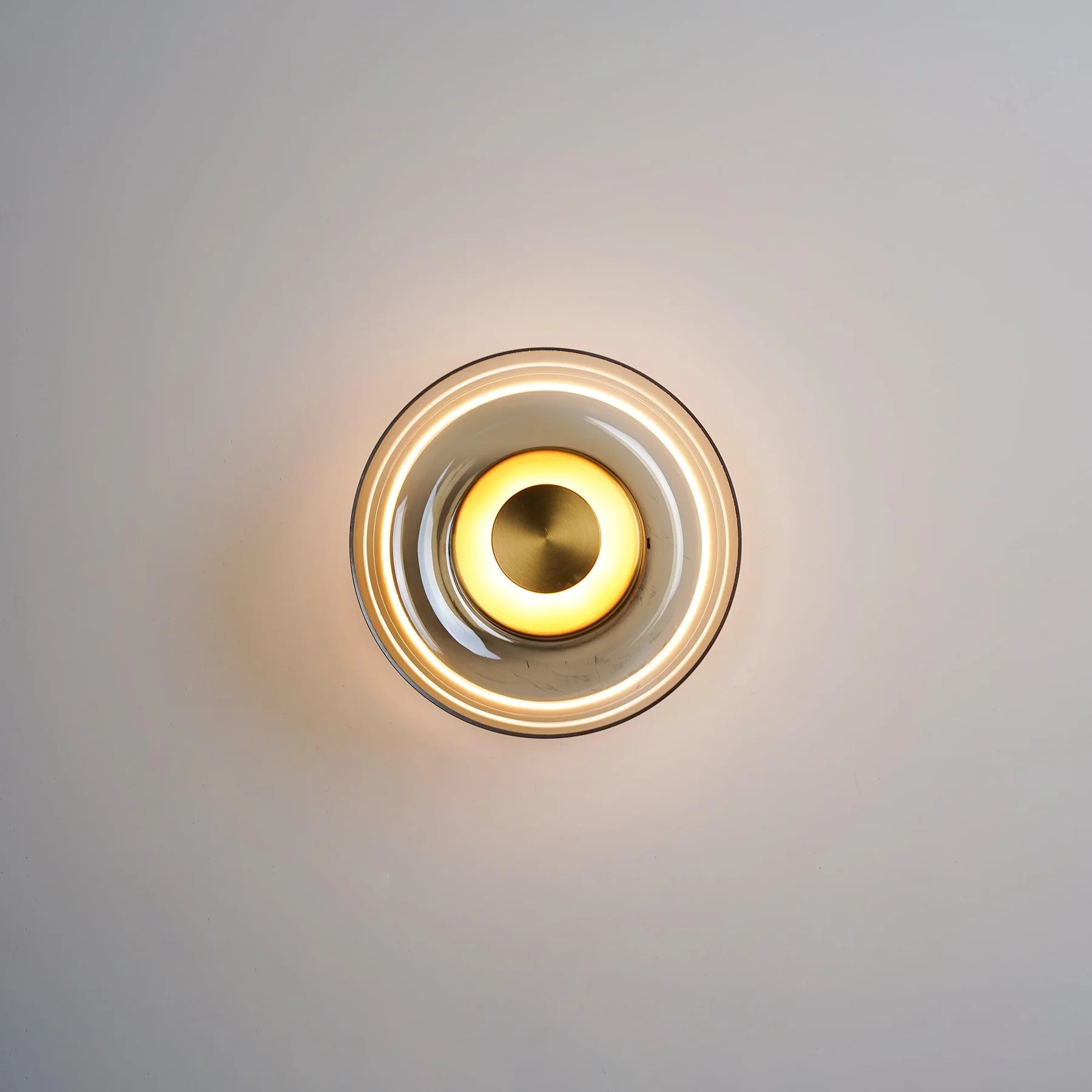 Hailie Moderne Runde Schüssel Glas Wandleuchte Rollos Schlafzimmer Flur
