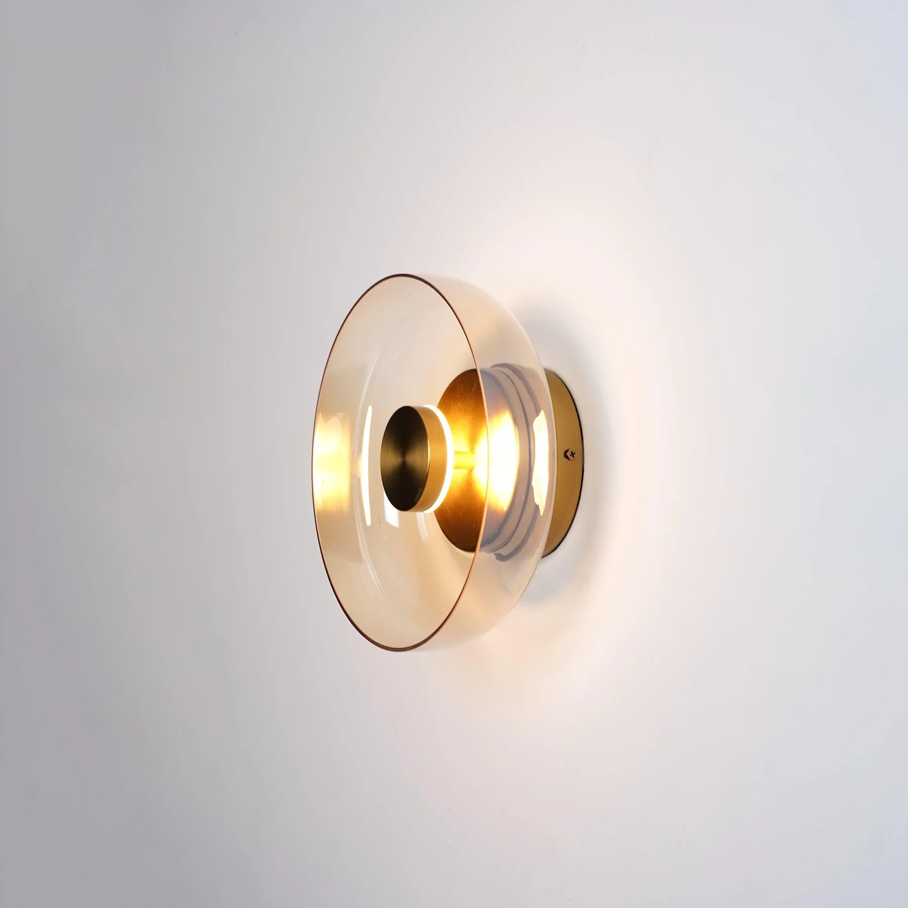 Hailie Moderne Runde Schüssel Glas Wandleuchte Rollos Schlafzimmer Flur