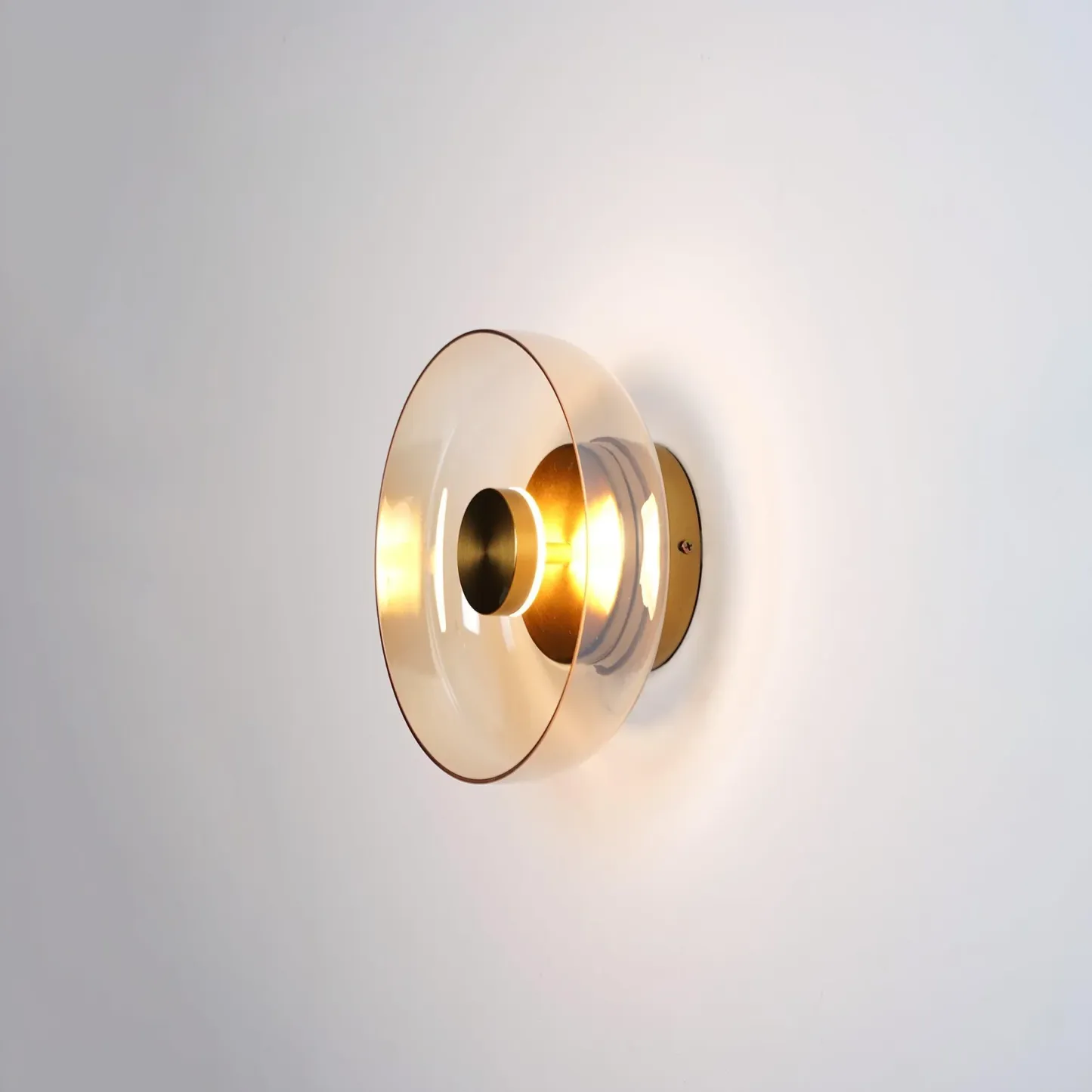 Hailie Moderne Runde Schüssel Glas Wandleuchte Rollos Schlafzimmer Flur