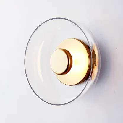 Hailie Moderne Runde Schüssel Glas Wandleuchte Rollos Schlafzimmer Flur