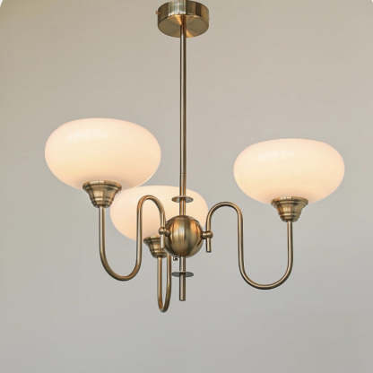 Nielsen Vintage LED Metall Glas Kronleuchter Wohnzimmer