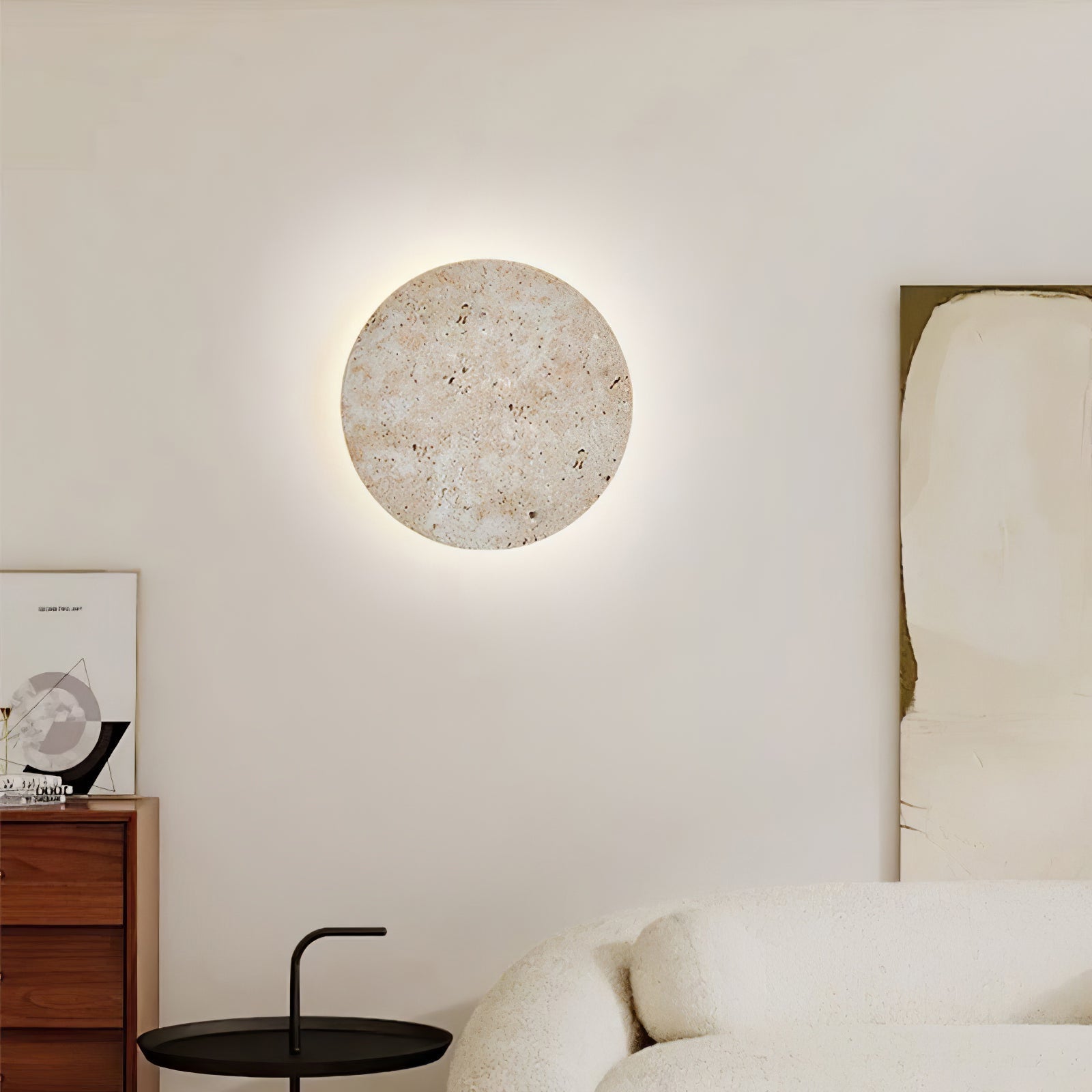 Aurzoren Minimalistische Travertin Wandleuchte-Las Sola