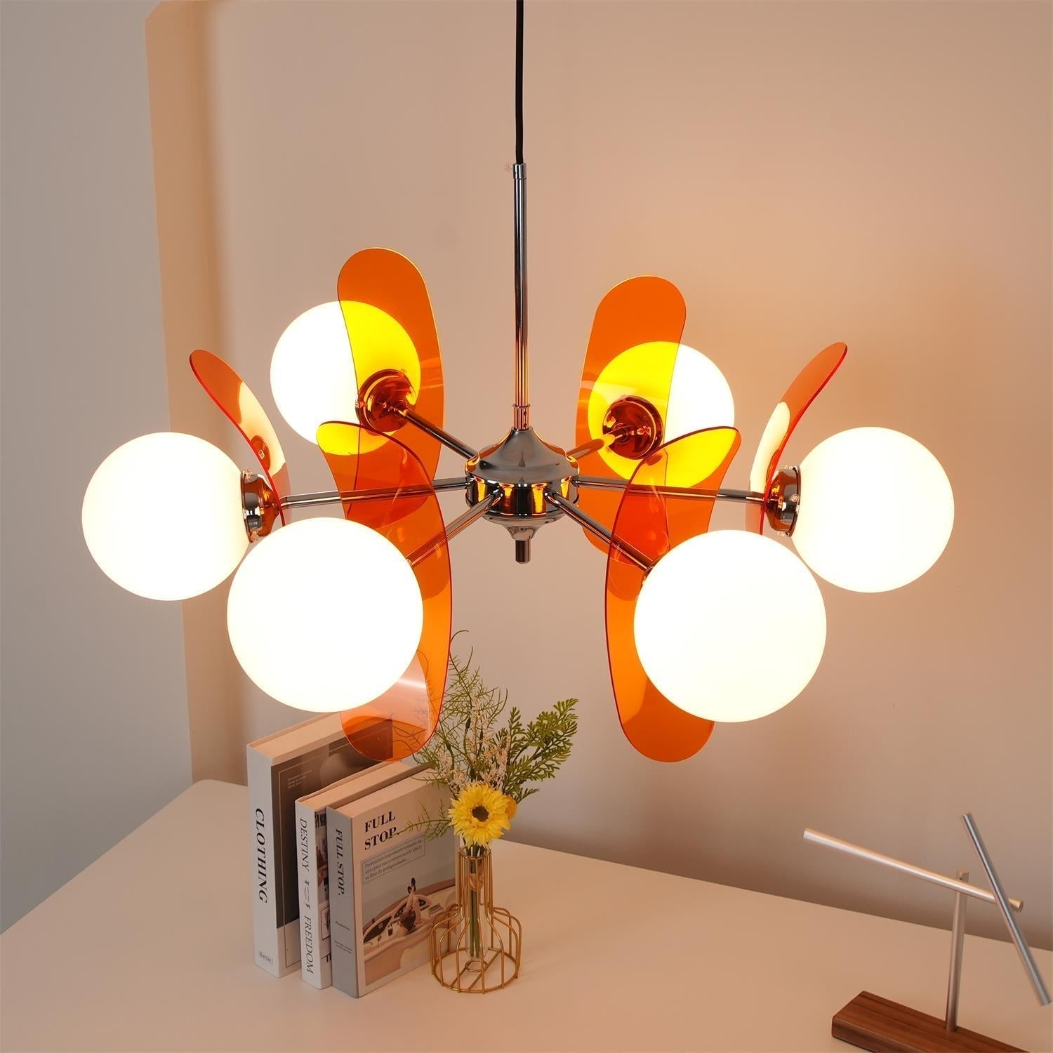 Prism Kreativer Sputnik Glas Kronleuchter Orange-Las Sola