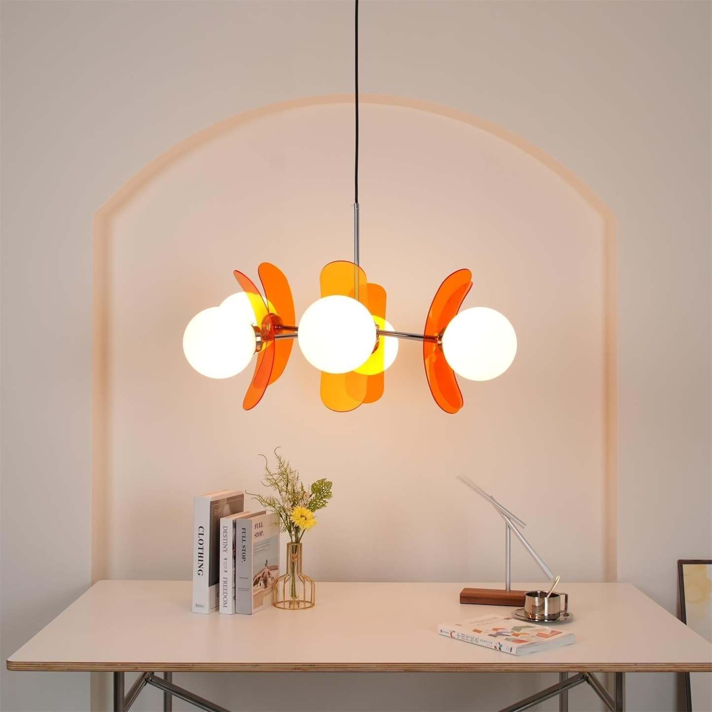 Prism Kreativer Sputnik Glas Kronleuchter Orange-Las Sola