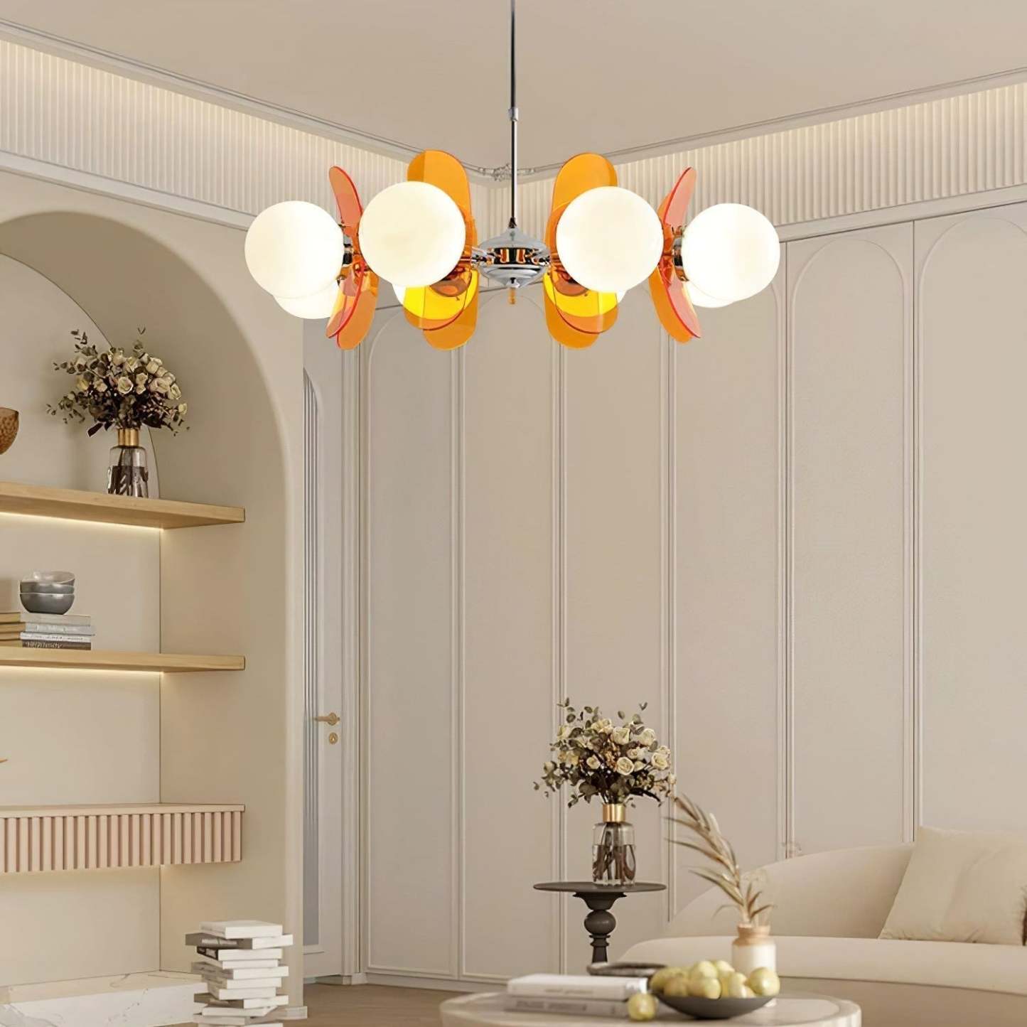 Prism Kreativer Sputnik Glas Kronleuchter Orange-Las Sola