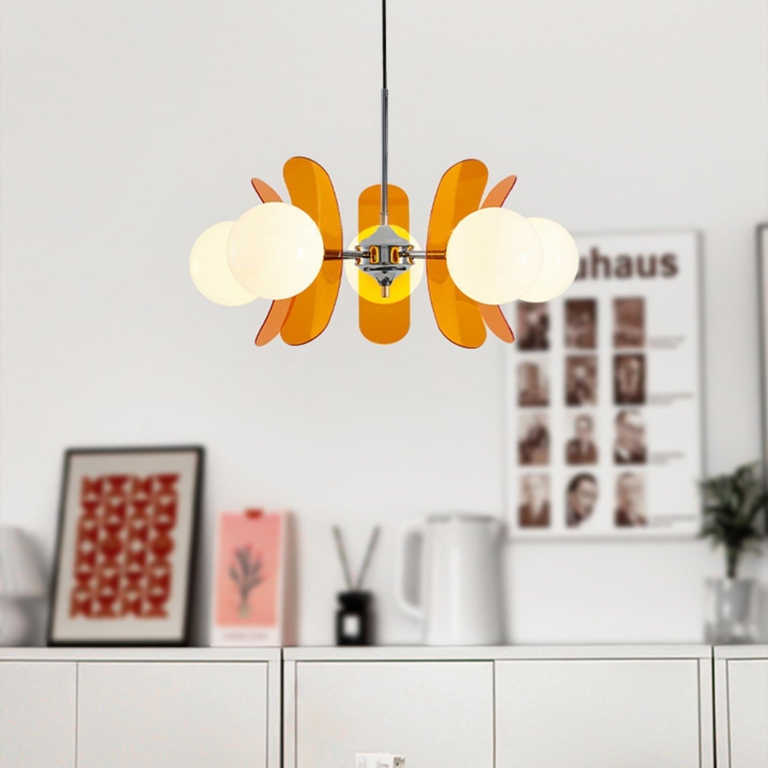 Prism Kreativer Sputnik Glas Kronleuchter Orange-Las Sola