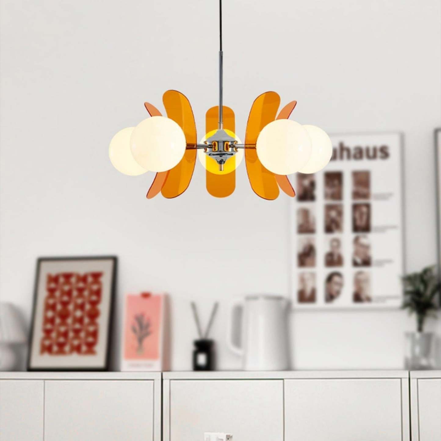 Prism Kreativer Sputnik Glas Kronleuchter Orange-Las Sola