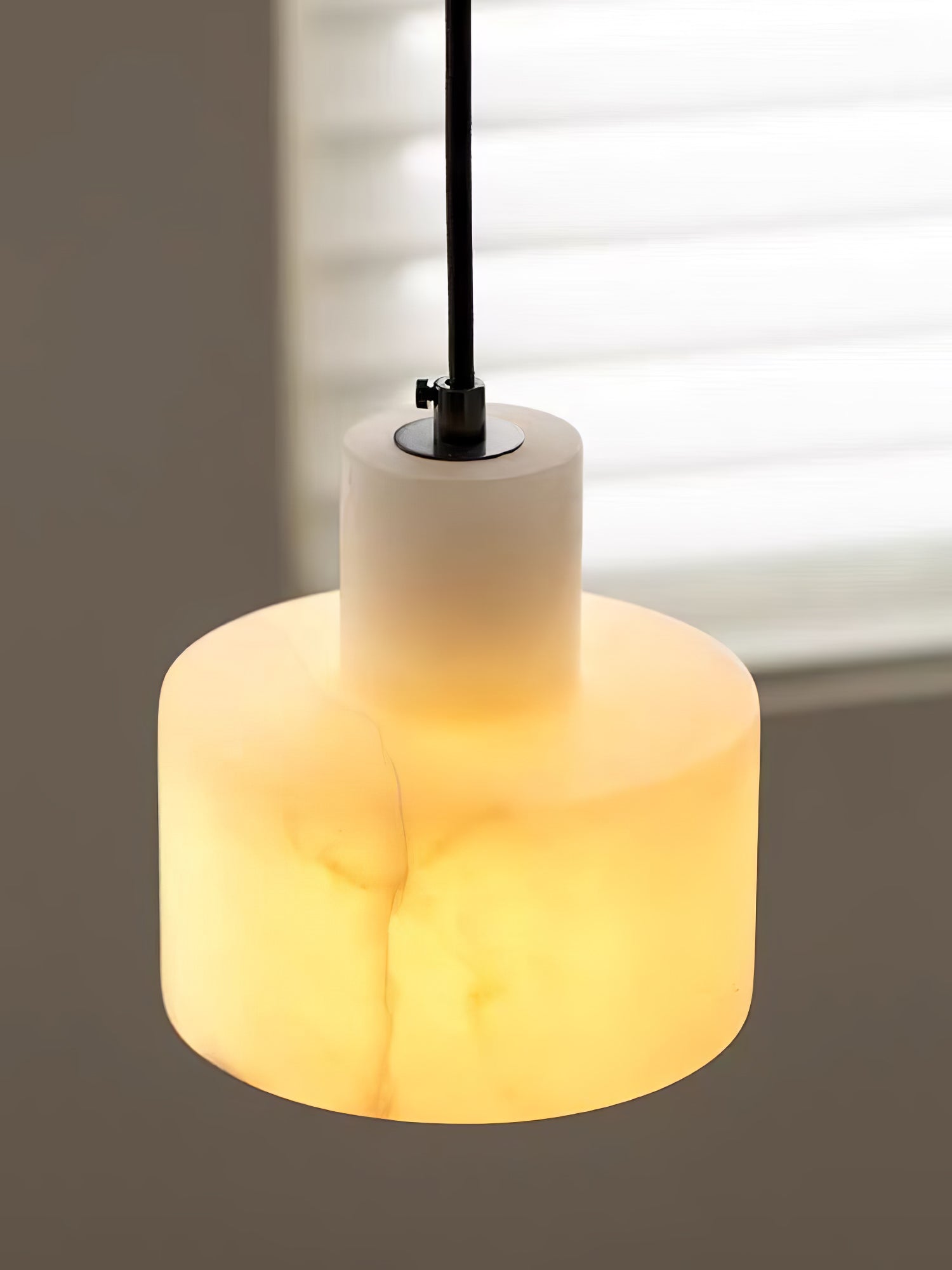 Alabaster Pendelleuchte Dual Zylindrisch-Las Sola