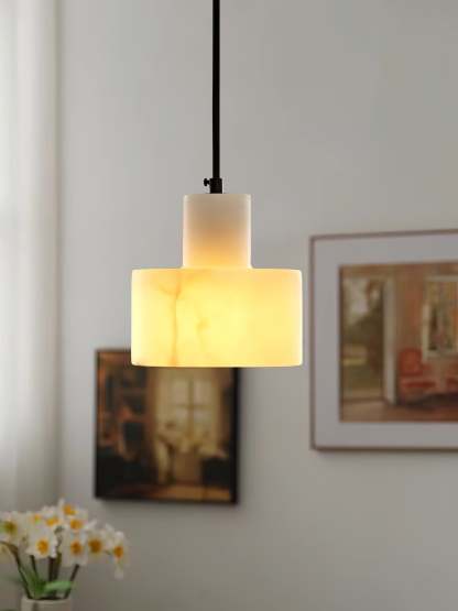Alabaster Pendelleuchte Dual Zylindrisch-Las Sola