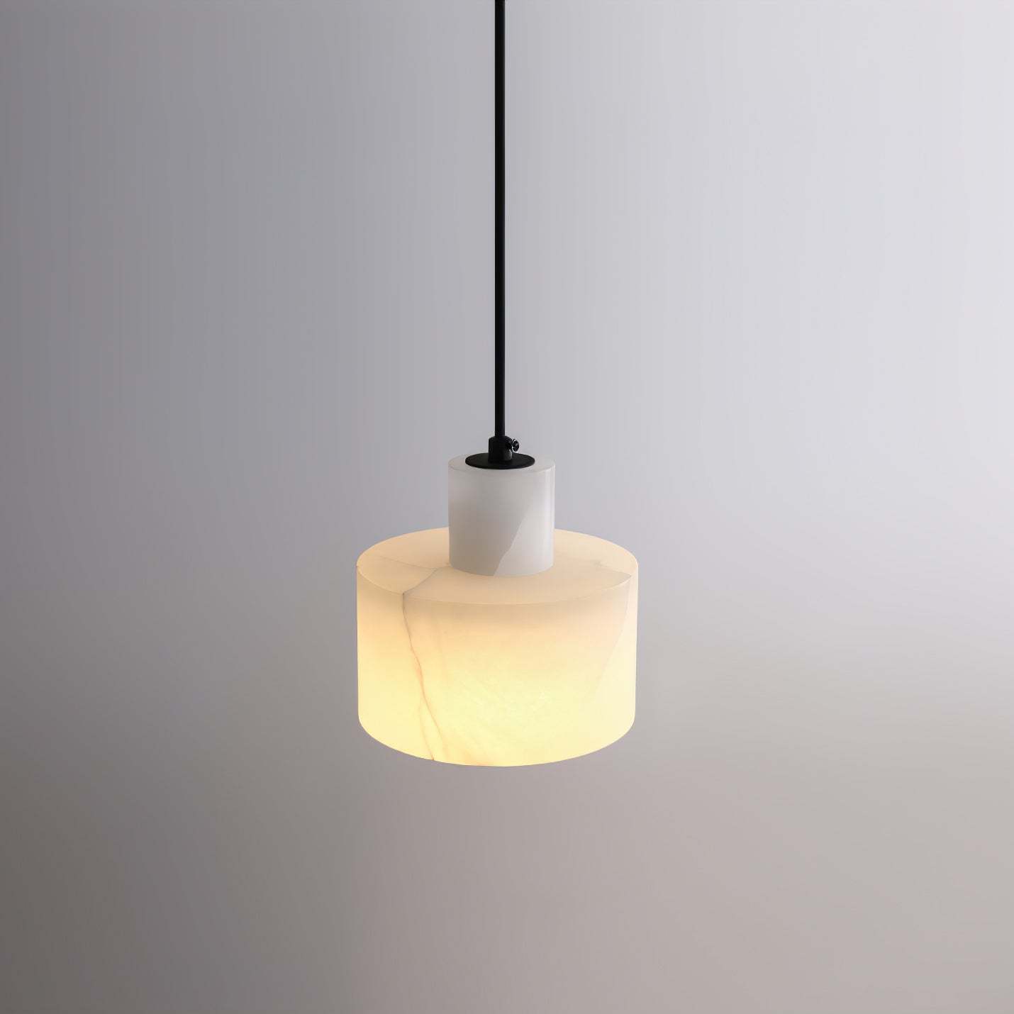 Alabaster Pendelleuchte Dual Zylindrisch-Las Sola
