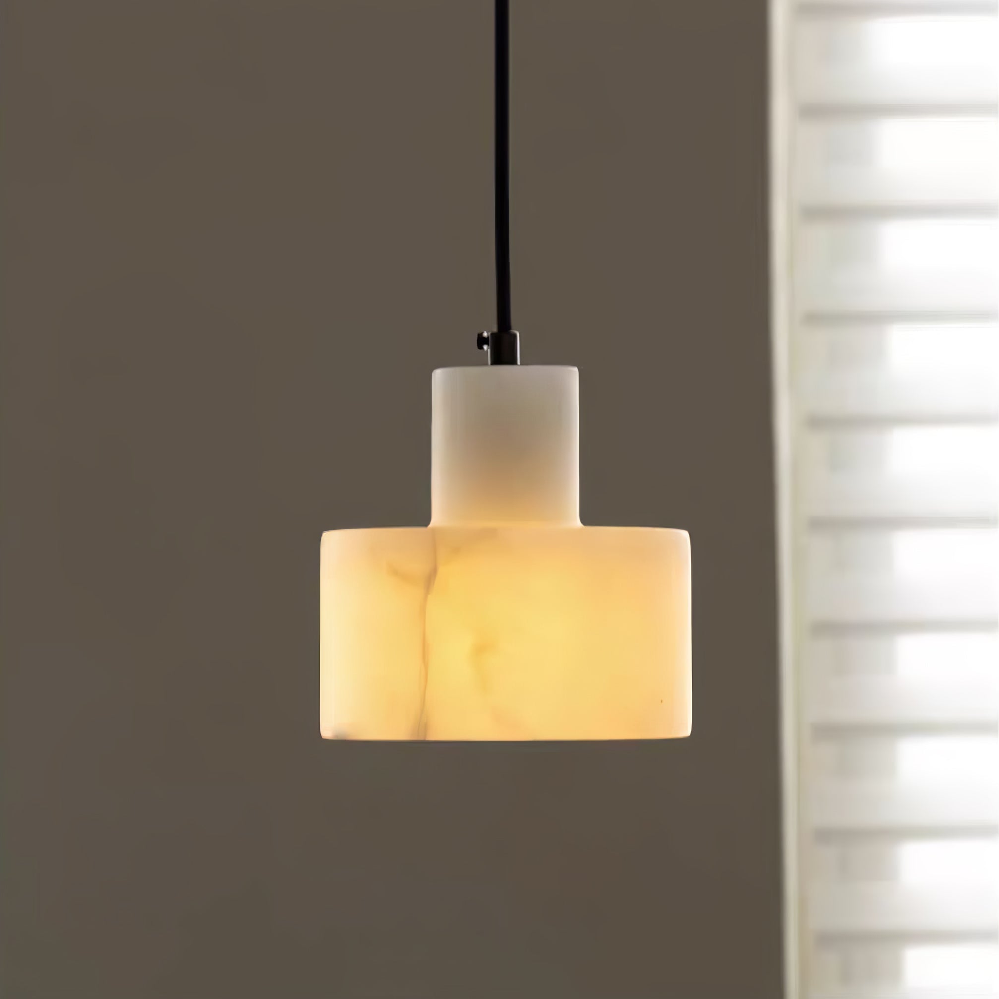 Alabaster Pendelleuchte Dual Zylindrisch-Las Sola