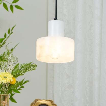 Alabaster Pendelleuchte Dual Zylindrisch-Las Sola