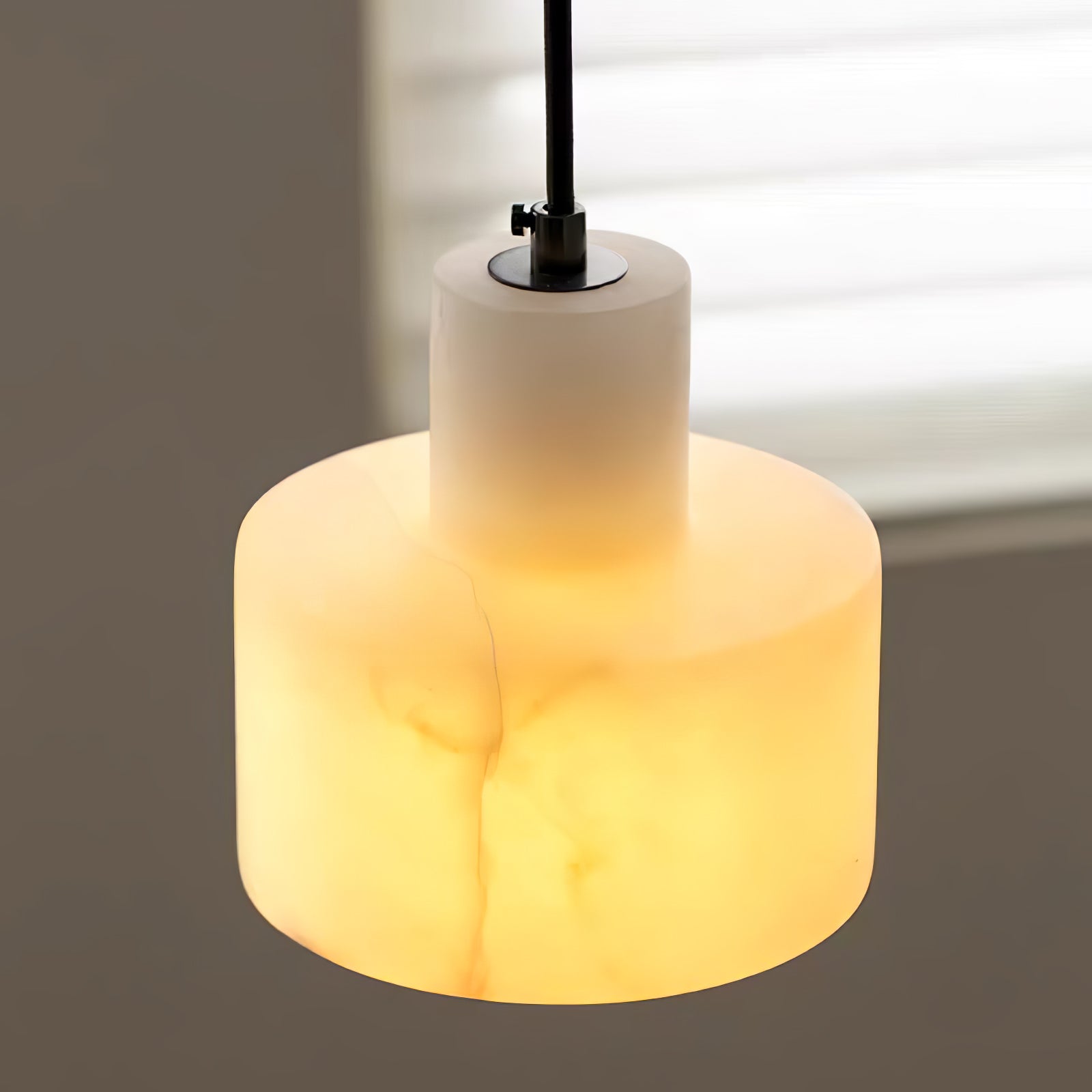 Alabaster Pendelleuchte Dual Zylindrisch-Las Sola