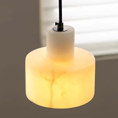 Alabaster Pendelleuchte Dual Zylindrisch-Las Sola