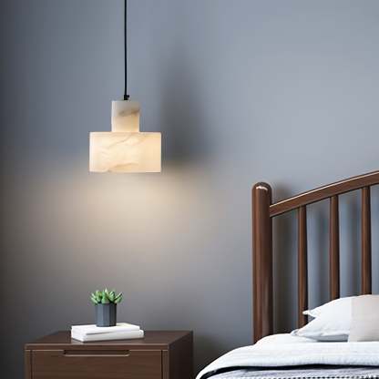Alabaster Pendelleuchte Dual Zylindrisch-Las Sola