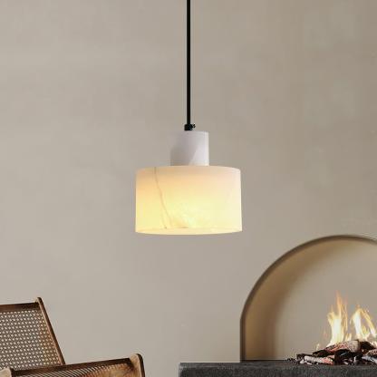 Alabaster Pendelleuchte Dual Zylindrisch-Las Sola