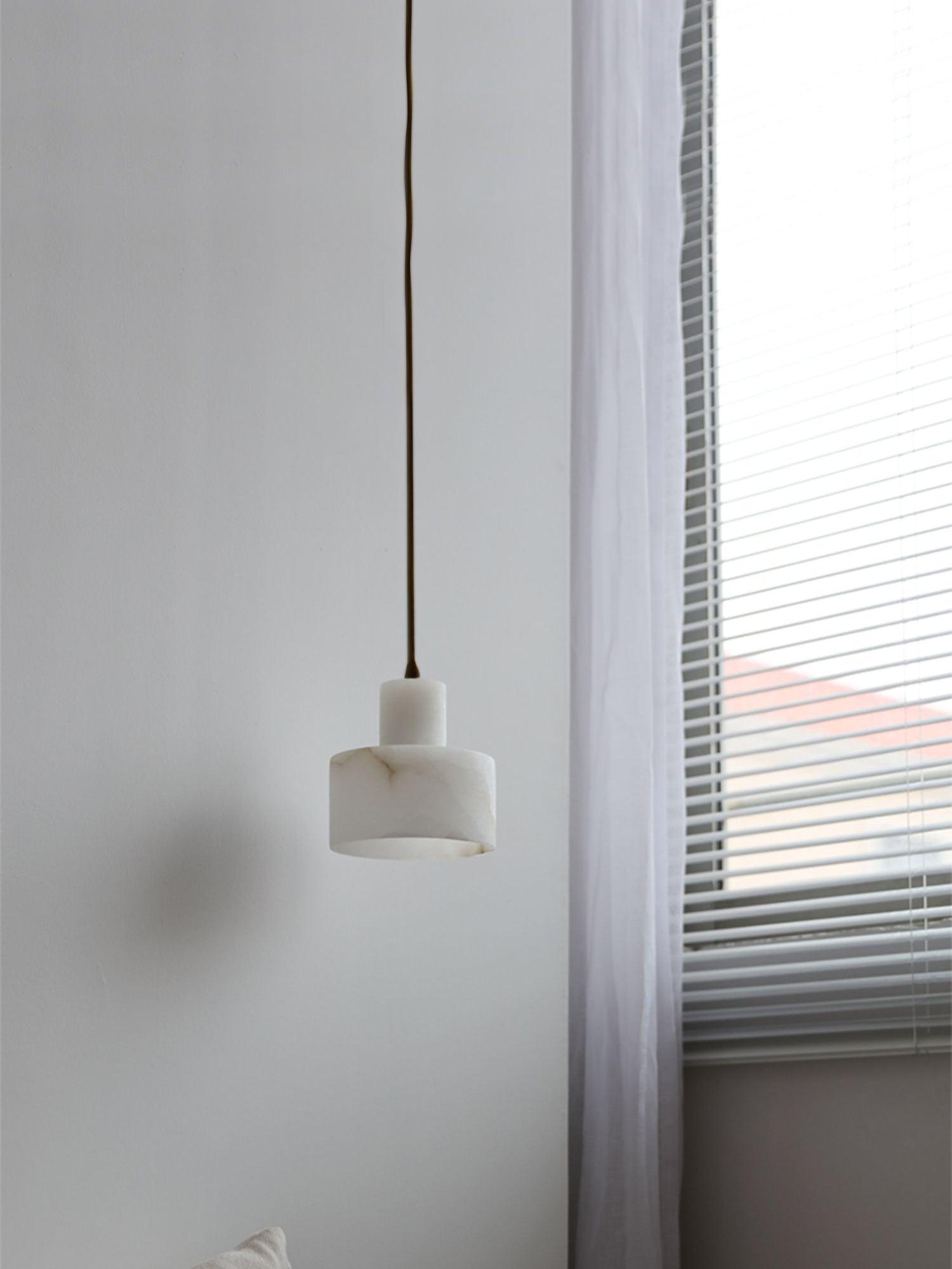 Alabaster Pendelleuchte Dual Zylindrisch-Las Sola