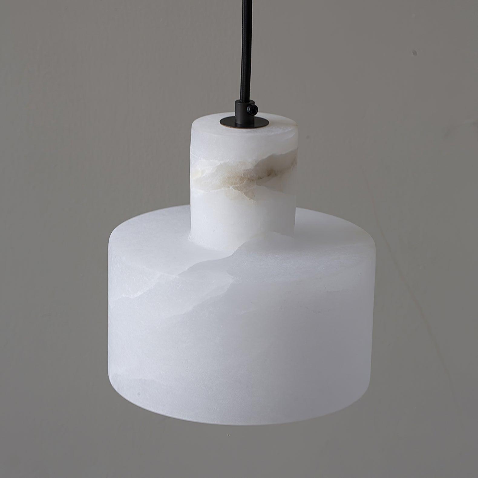 Alabaster Pendelleuchte Dual Zylindrisch-Las Sola