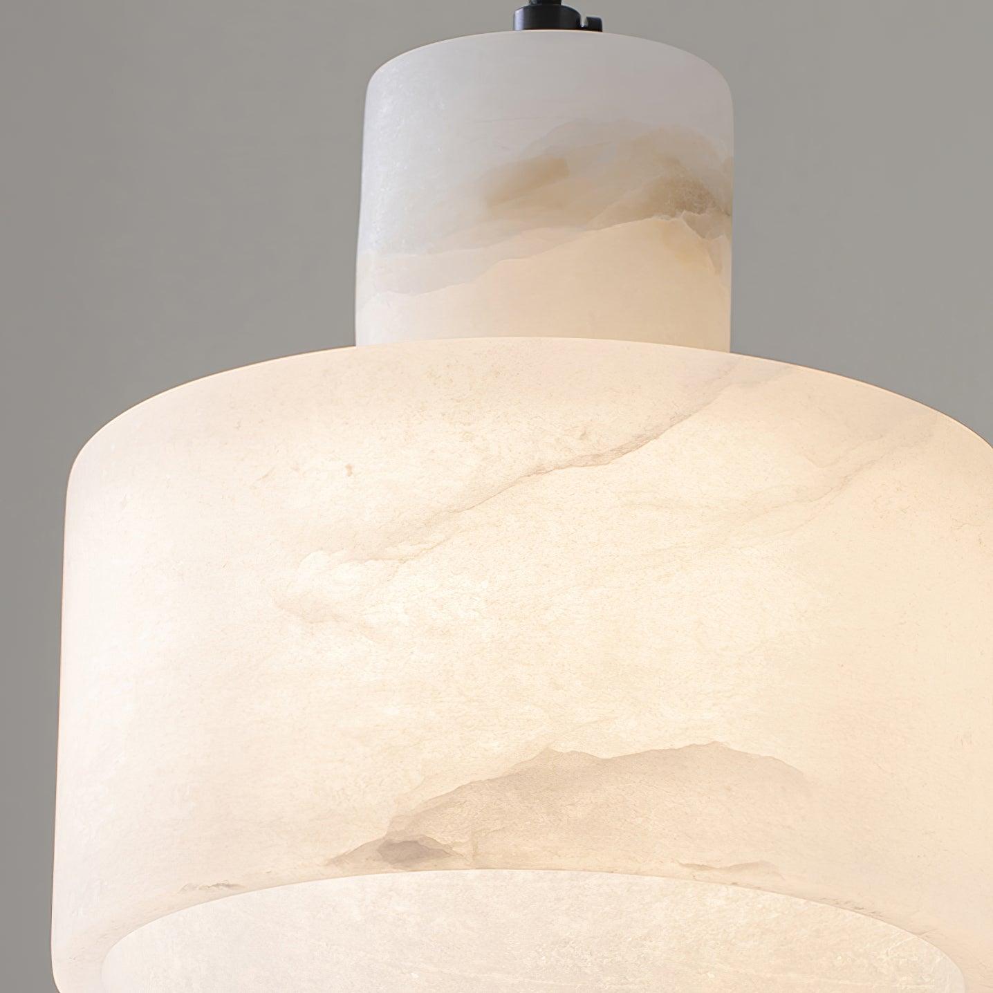 Alabaster Pendelleuchte Dual Zylindrisch-Las Sola