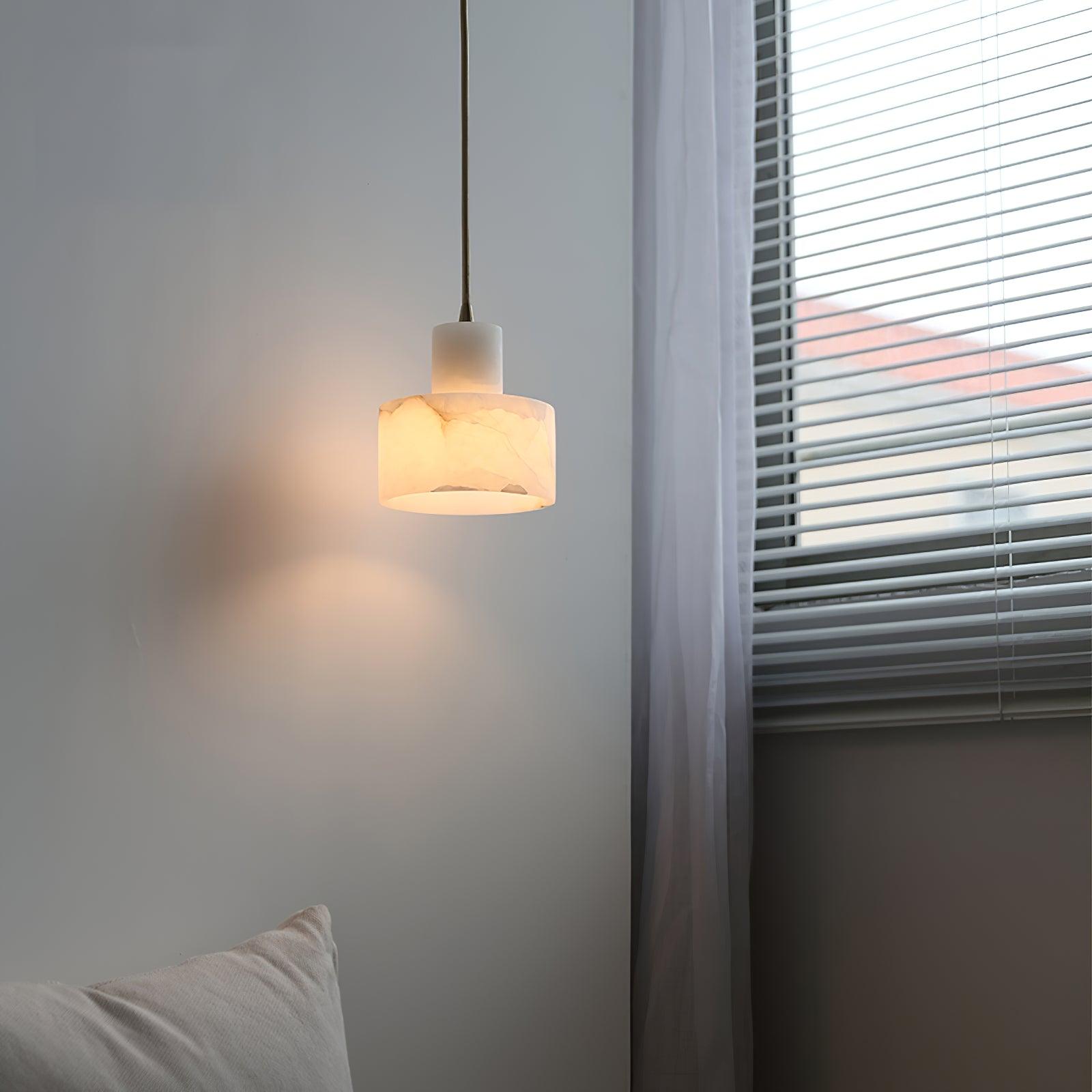 Alabaster Pendelleuchte Dual Zylindrisch-Las Sola