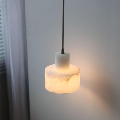 Alabaster Pendelleuchte Dual Zylindrisch-Las Sola