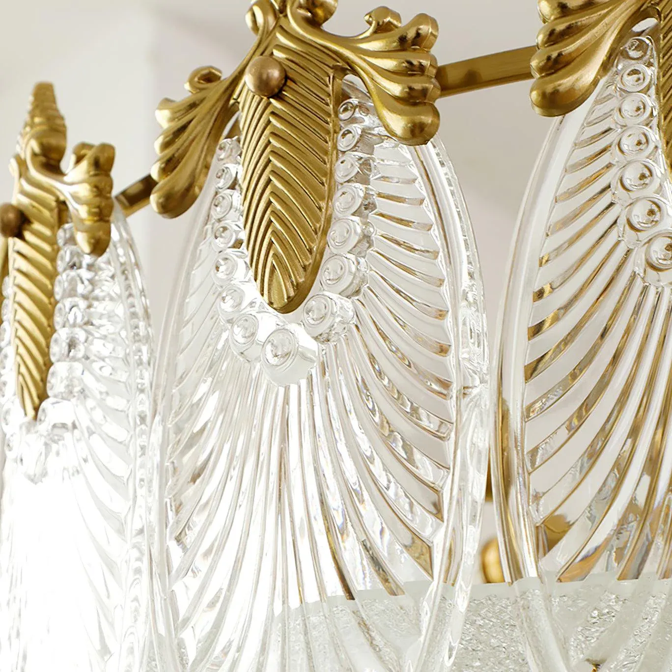 Alessio Vintage Luxury Glass Round Chandelier Living Dining Room