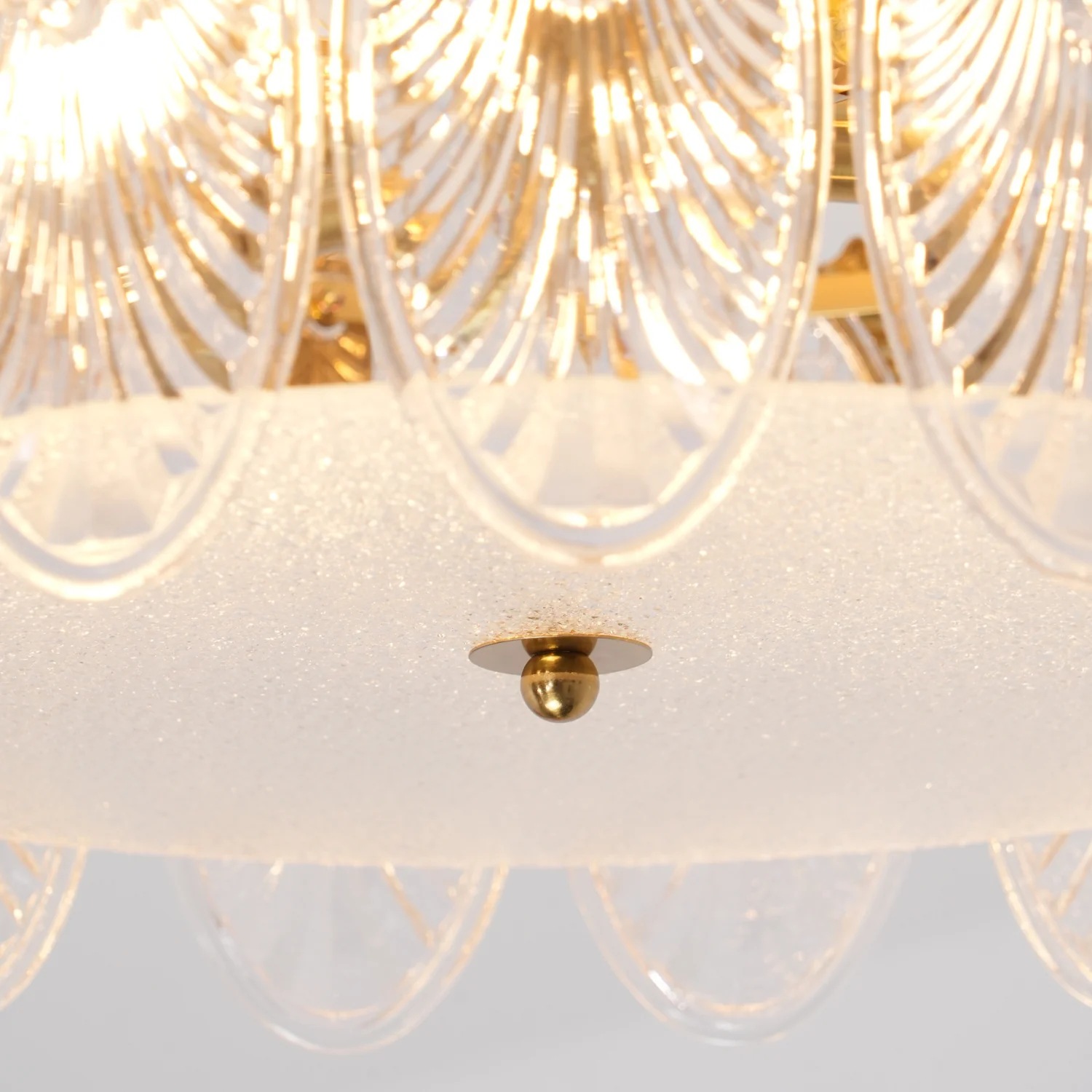 Alessio Vintage Luxury Glass Round Chandelier Living Dining Room
