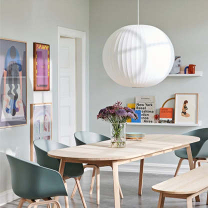 Renée Modern LED Pendelleuchte Weiß Wohnzimmer/Esstisch Metall&Stoff