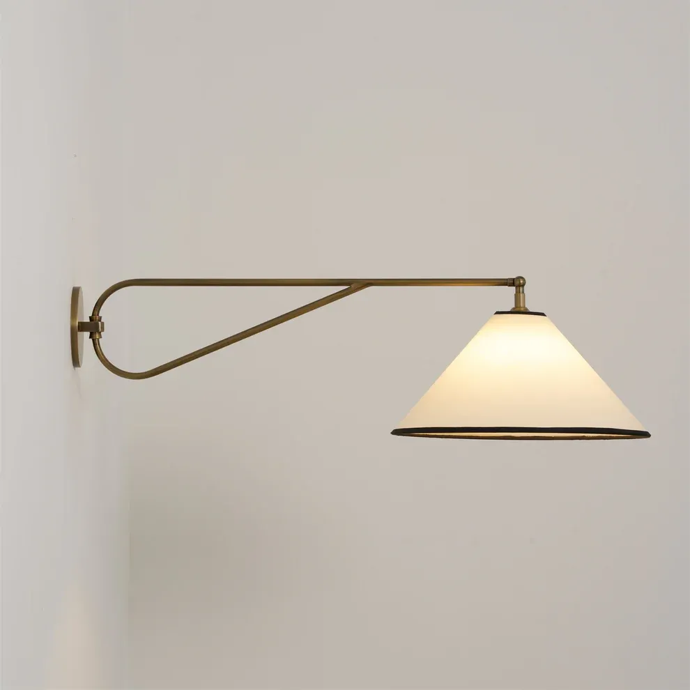 Alessio Vintage Classical Metal Fabric Wall Light Hallway Bedroom