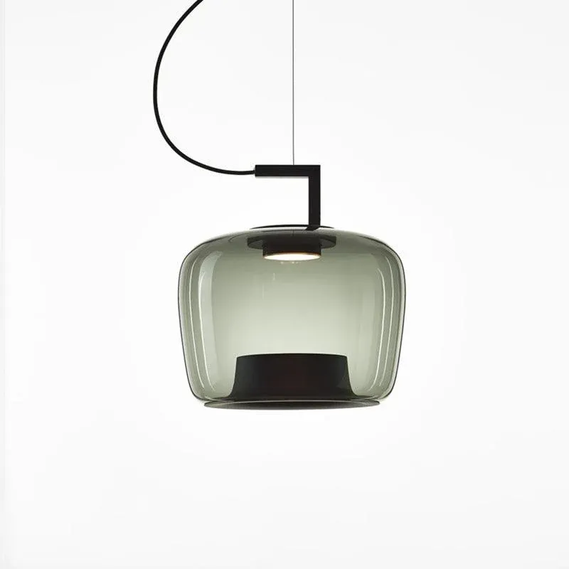 Hailie Modern Round Glass Pendant Light Dining Room Bedroom