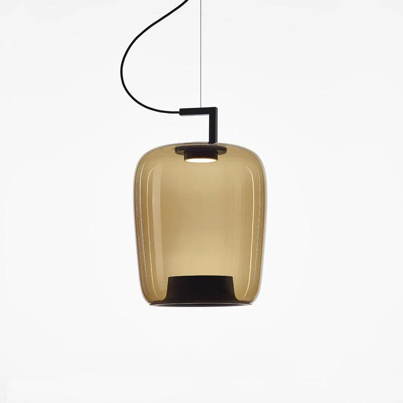 Hailie Modern Round Glass Pendant Light Dining Room Bedroom
