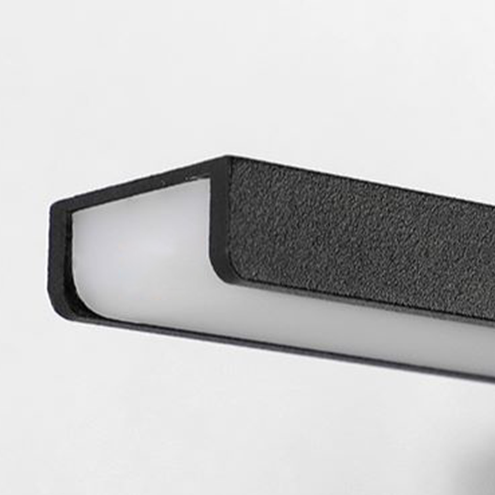 Edge Modern LED Wandleuchte Innen Linear Badezimmer Weiß/Schwarz Metall