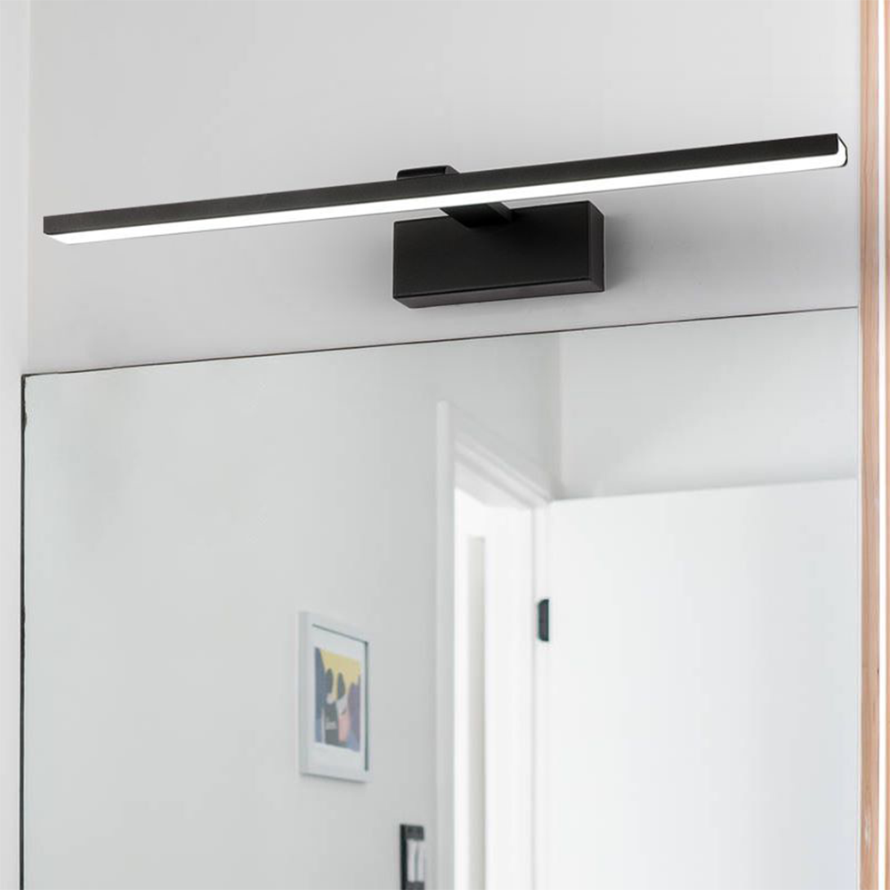 Edge Modern LED Wandleuchte Innen Linear Badezimmer Weiß/Schwarz Metall