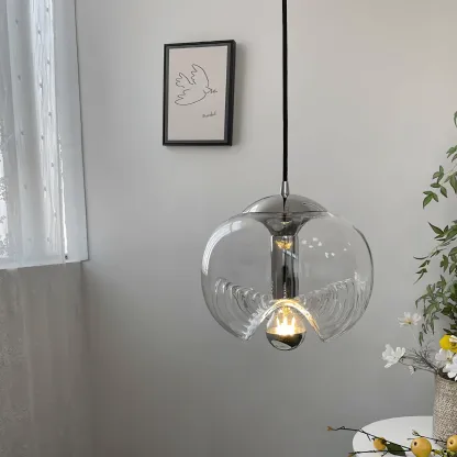 Hailie Modern Rund Glas Hängend Pendelleuchte Schirme Esszimmer