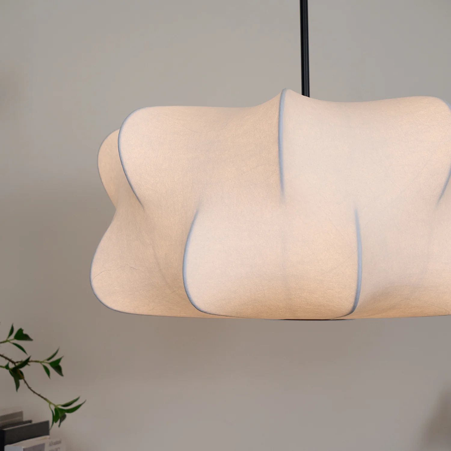 Ozawa Modern Unusual Silk Pendant Light Bedroom Dining Room