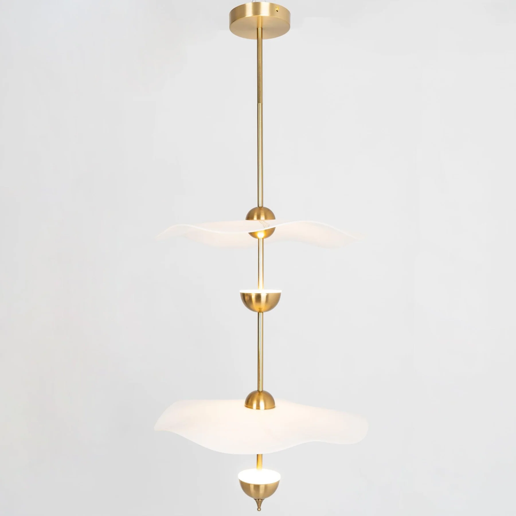 Carins Modern Gold Metall Acryl Pendelleuchte Schlafzimmer Wohnzimmer