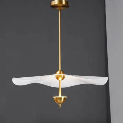 Carins Modern Gold Metall Acryl Pendelleuchte Schlafzimmer Wohnzimmer