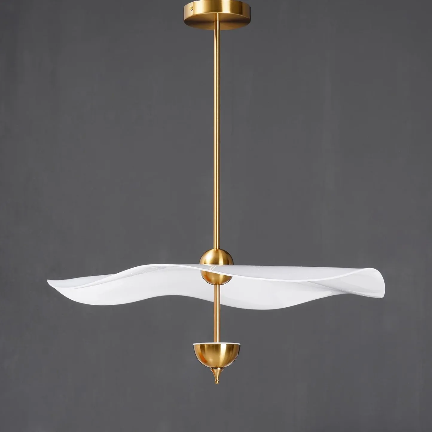 Carins Modern Gold Metall Acryl Pendelleuchte Schlafzimmer Wohnzimmer