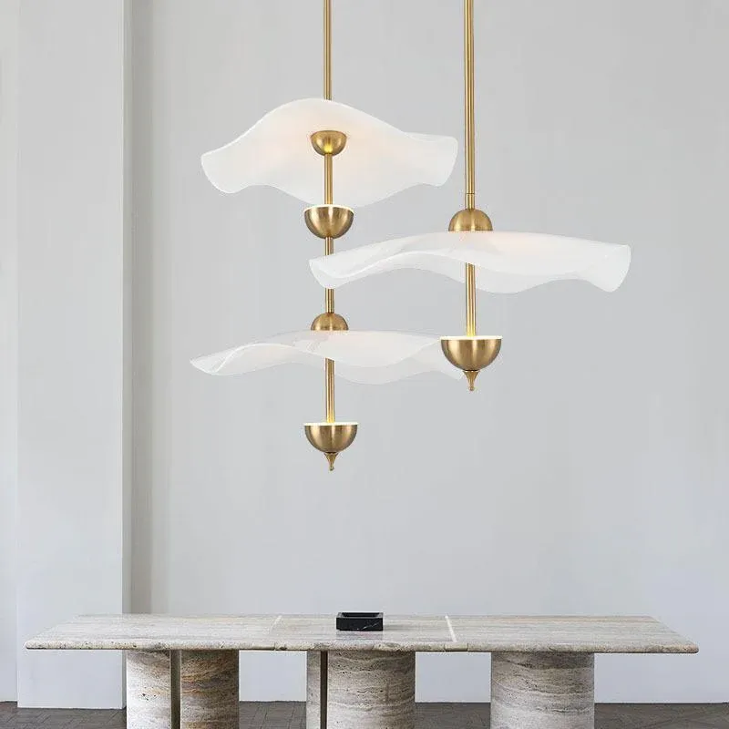 Carins Modern Gold Metall Acryl Pendelleuchte Schlafzimmer Wohnzimmer