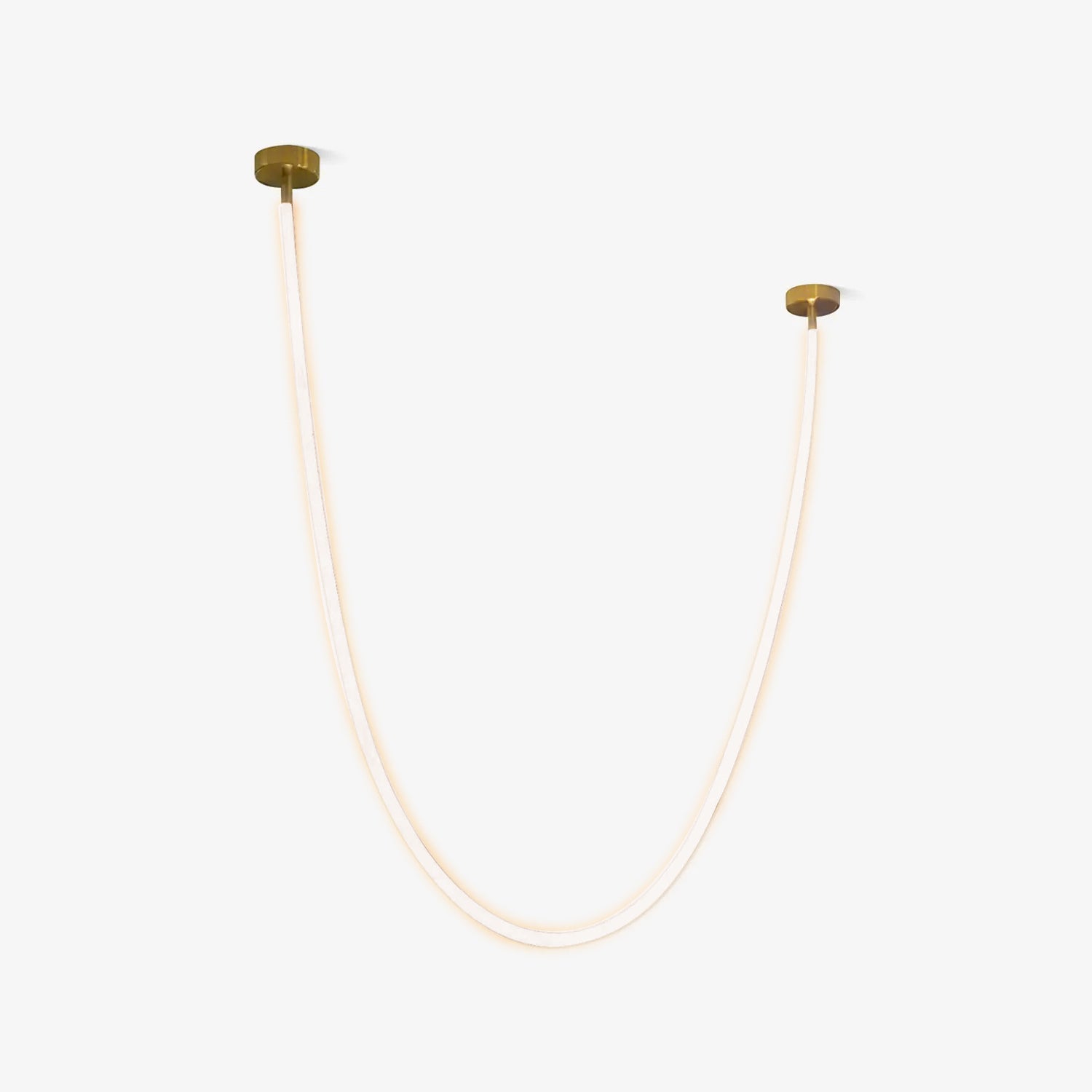 Solara Pendelleuchte Flexible Kurve Silikon Messing-Las Sola