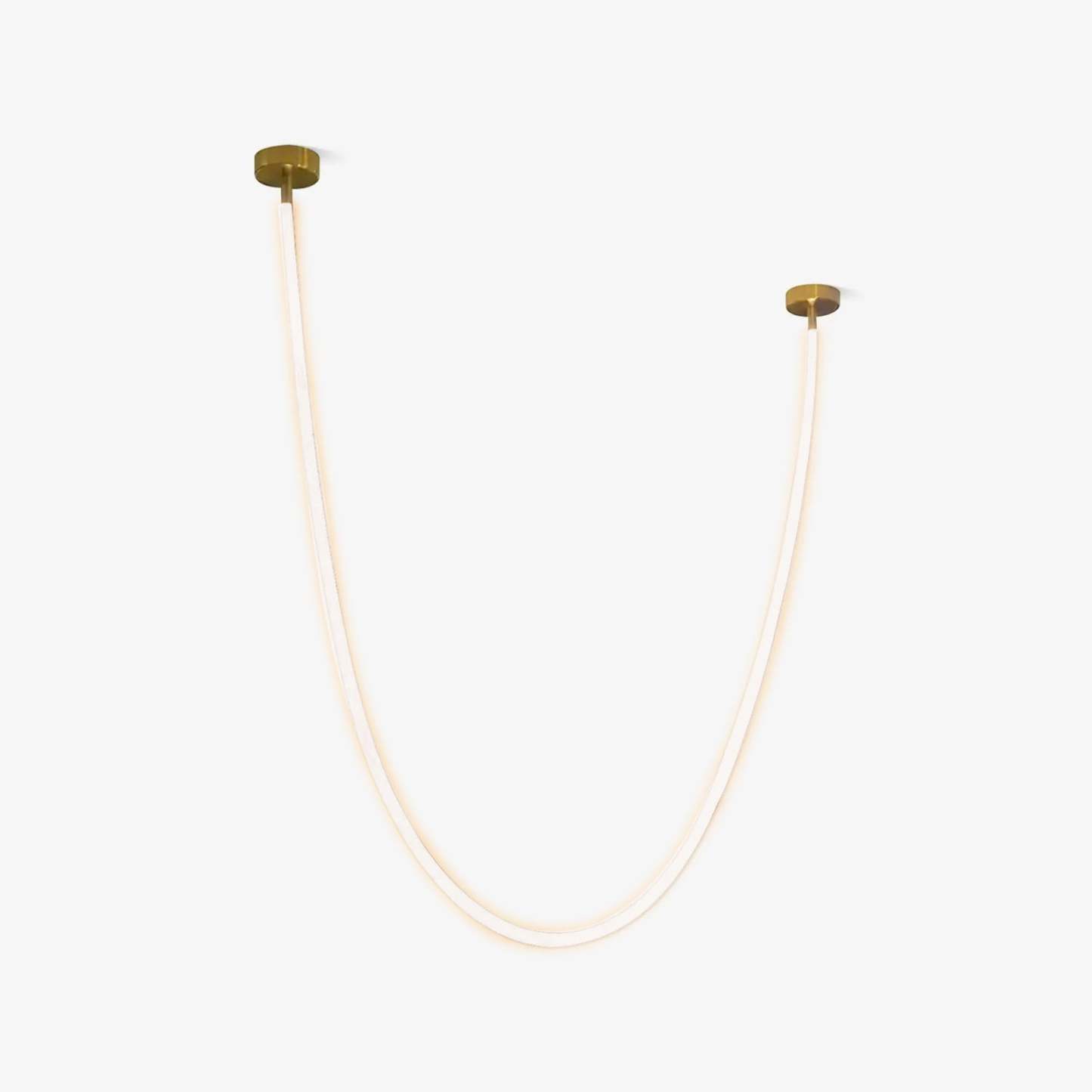 Solara Pendelleuchte Flexible Kurve Silikon Messing-Las Sola