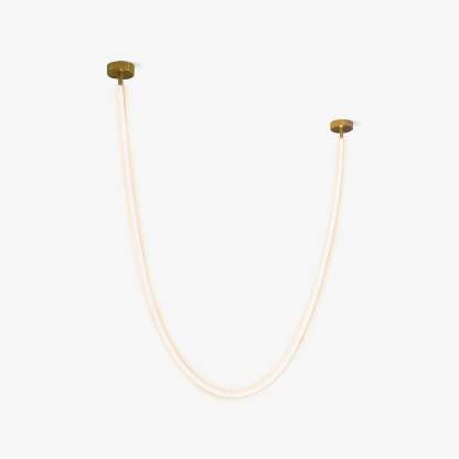 Solara Pendelleuchte Flexible Kurve Silikon Messing-Las Sola