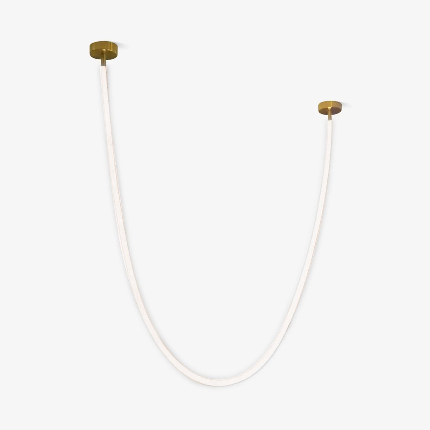Solara Pendelleuchte Flexible Kurve Silikon Messing-Las Sola