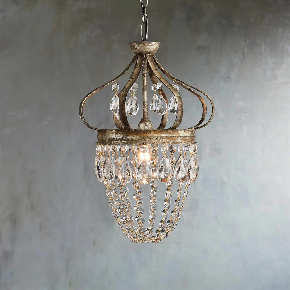 Marilyn Nordisch Kristall Metall Silber Gold Pendelleuchte Esszimmer Schlafzimmer