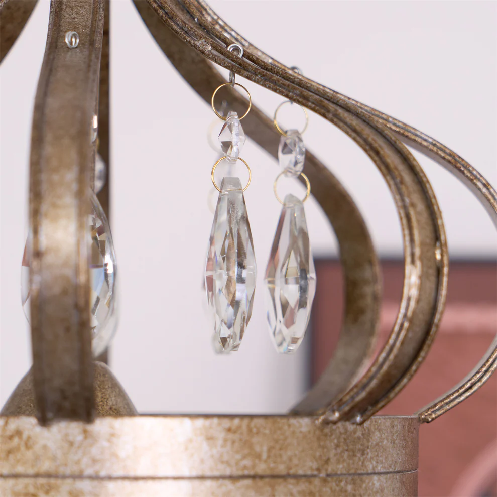 Marilyn Nordisch Kristall Metall Silber Gold Pendelleuchte Esszimmer Schlafzimmer