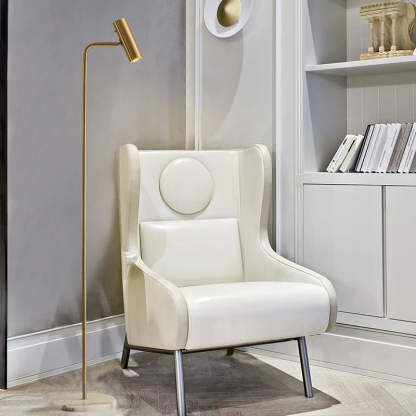 Freja Modern/Minimalistisch Stehleuchte Vertikal, Schwarz/Weiß/Gold, Schlafzimmer, Metall