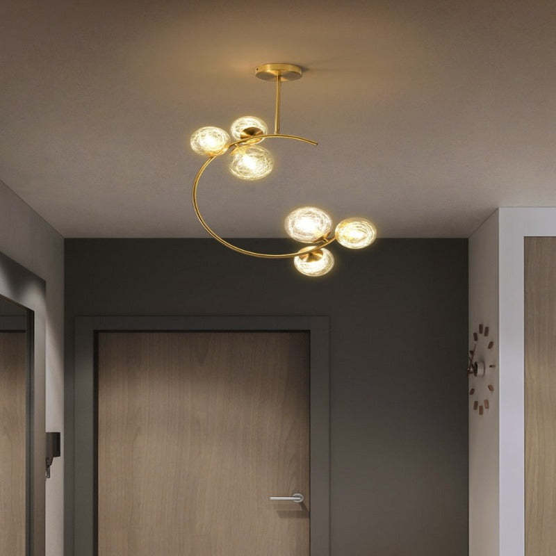 Glaskugel Deckenleuchte Goldene Lampen Hängeleuchte
