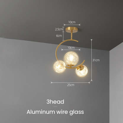 Glaskugel Deckenleuchte Goldene Lampen Hängeleuchte