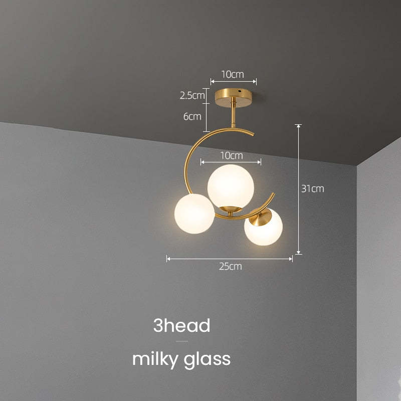 Glaskugel Deckenleuchte Goldene Lampen Hängeleuchte
