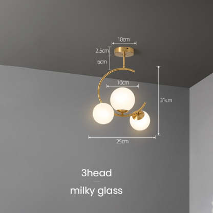 Glaskugel Deckenleuchte Goldene Lampen Hängeleuchte
